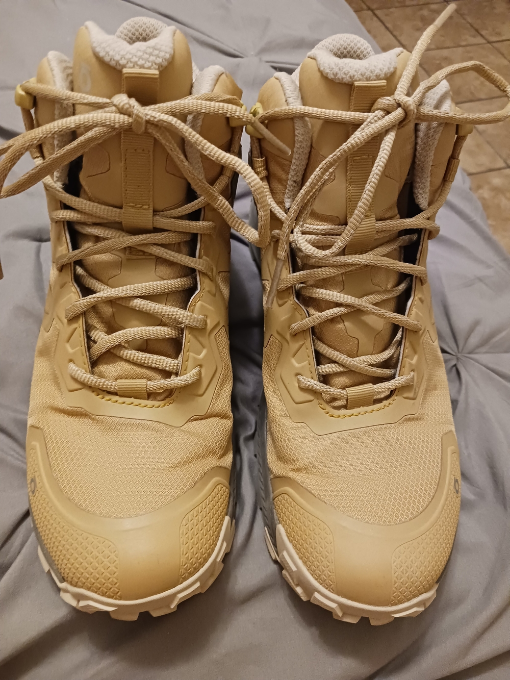 Women’s Tan Ankle Boots  Hiking Lightweight Tactical Style  sz 8
